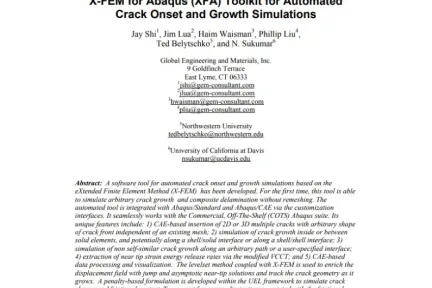 X-FEM for Abaqus Toolkit for Automated Crack Onset and Growth Simulations