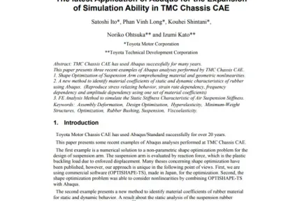 The latest Application of Abaqus for the Expansion of Simulation Ability in TMC Chassis CAE