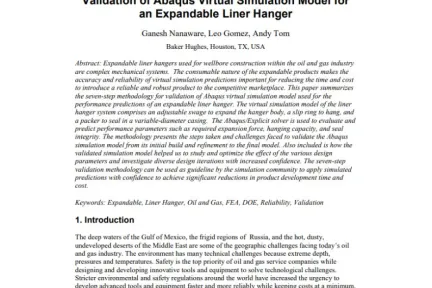 Validation of Abaqus Virtual Simulation Model for an Expandable Liner Hanger
