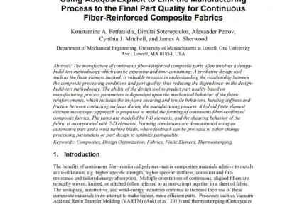 Using Abaqus/Explicit to Link the Manufacturing Process to the Final Part Quality for Continuous Fiber-Reinforced Composite Fabrics