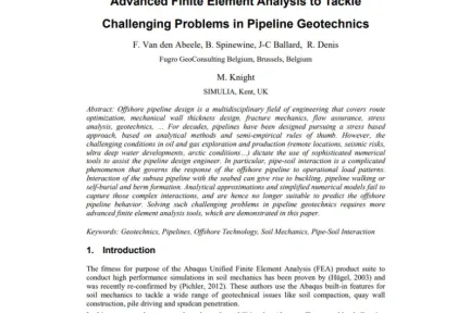 Advanced Finite Element Analysis to Tackle Challenging Problems in Pipeline Geotechnics
