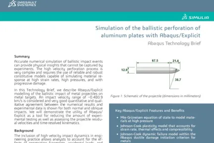 Simulation of the ballistic perforation of aluminum plates with Abaqus/Explicit
