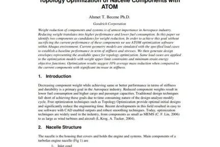 Topology Optimization of Nacelle Components with ATOM