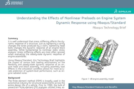 Understanding the Effects of Nonlinear Preloads on Engine System Dynamic Response using Abaqus/Standard