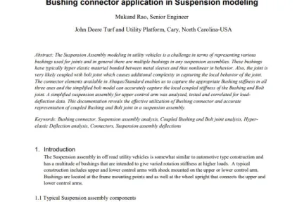 Bushing connector application in Suspension modeling