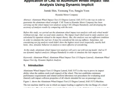 Application of CAE to Aluminum Wheel Impact Test Analysis Using Dynamic Implicit