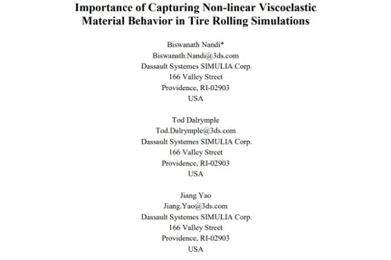 Importance of Capturing Non-linear Viscoelastic Material Behavior in Tire Rolling Simulations