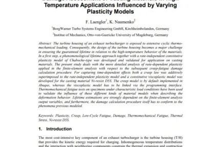 Damage Assessment of Casting Materials in High Temperature Applications Influenced by Varying Plasticity Models