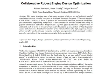 Collaborative Robust Engine Design Optimization