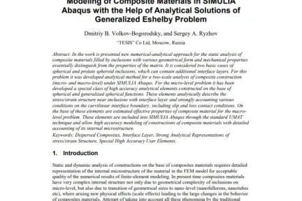 Modeling of Composite Materials in SIMULIA Abaqus with the Help of Analytical Solutions of Generalized Eshelby Problem