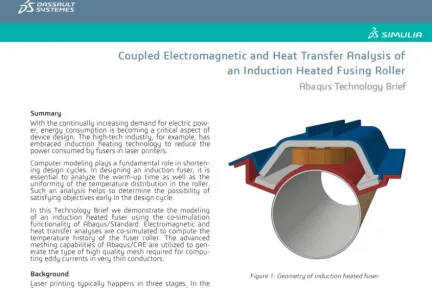 Coupled Electromagnetic and Heat Transfer Analysis of an Induction Heated Fusing Roller