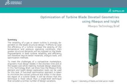 Optimization of Turbine Blade Dovetail Geometries using Abaqus and Isight