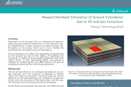 Abaqus/Standard Simulation of Ground Subsidence due to Oil and Gas Extraction