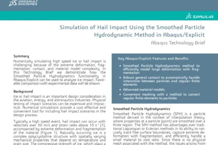 Simulation of Hail Impact Using the Smoothed Particle Hydrodynamic Method in Abaqus/Explicit