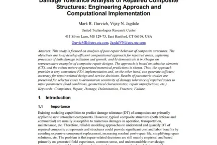 Damage Tolerance Analysis of Repaired Composite Structures: Engineering Approach and Computational Implementation