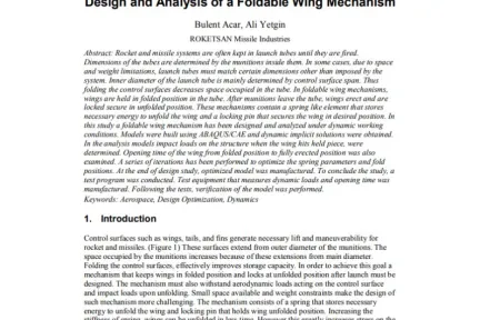 Design and Analysis of a Foldable Wing Mechanism
