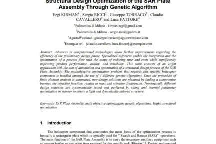 Structural Design Optimization of the SAR Plate Assembly Through Genetic Algorithm