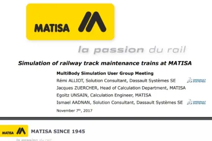 Simulation of railway track maintenance trains at MATISA