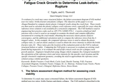 Using the Failure Assessment Diagram Method with Fatigue Crack Growth to Determine Leak-beforeRupture