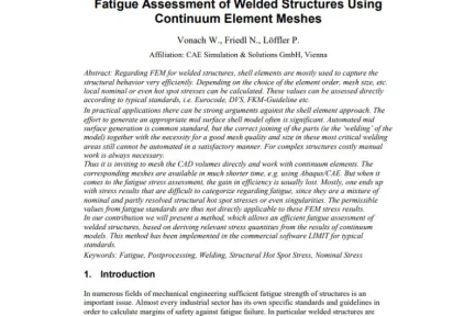 Fatigue Assessment of Welded Structures Using Continuum Element Meshes