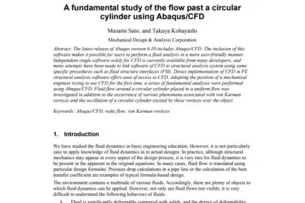 A fundamental study of the flow past a circular cylinder using Abaqus/CFD