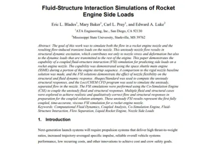 Fluid-Structure Interaction Simulations of Rocket Engine Side Loads