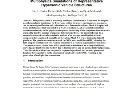 Multiphysics Simulations of Representative Hypersonic Vehicle Structures
