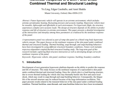 Nonlinear Response of a Skin Panel Under Combined Thermal and Structural Loading