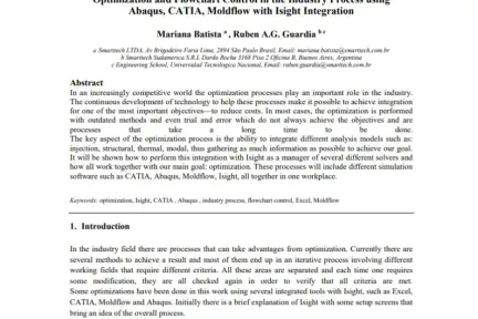 Optimization and Flowchart Control in the Industry Process using Abaqus, CATIA, Moldflow with Isight Integration
