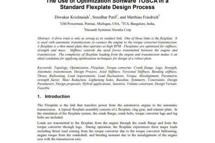 The Use of Optimization Software TOSCA in a Standard Flexplate Design Process