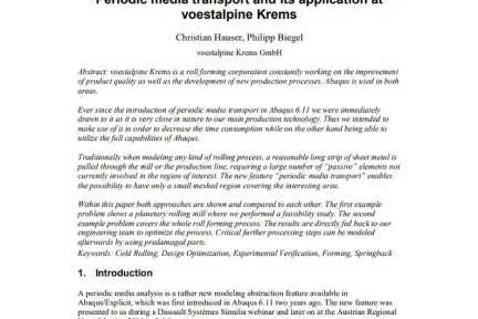 Periodic media transport and its application at voestalpine Krems