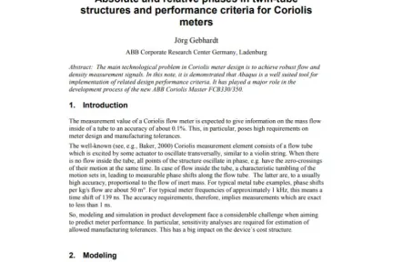 Absolute and relative phases in twin-tube structures and performance criteria for Coriolis meters