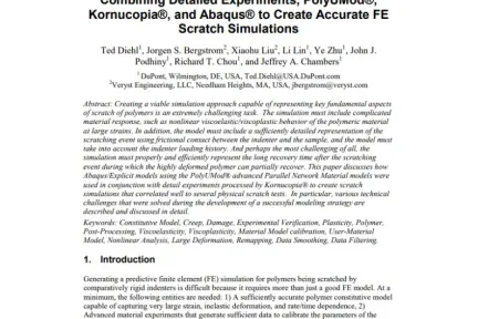 Combining Detailed Experiments, PolyUMod, Kornucopia, and Abaqus to Create Accurate FE Scratch Simulations