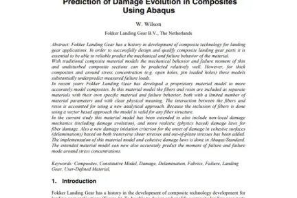 Prediction of Damage Evolution in Composites Using Abaqus