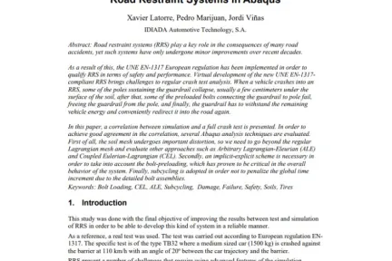 Road Restraint Systems in Abaqus