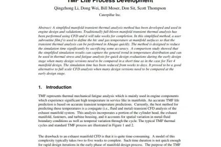 TMF Lite Process Development