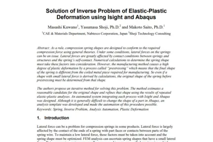 Solution of Inverse Problem of Elastic-Plastic Deformation using Isight and Abaqus