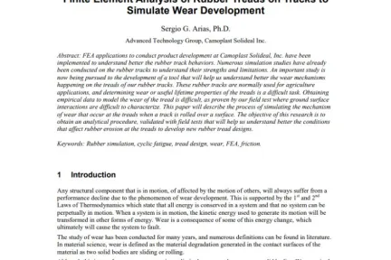 Finite Element Analysis of Rubber Treads on Tracks to Simulate Wear Development