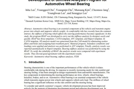Development of Stiffness Analysis Program for Automotive Wheel Bearing