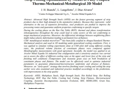 Strip Cooling Optimization by Means of Fully Coupled Thermo-Mechanical-Metallurgical 3D Model
