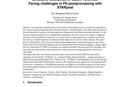 Structural Mechanics of Steam Turbines: Facing challenges in FE-postprocessing with STARpost