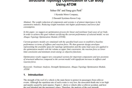 Structural Topology Optimization of Car Body Using ATOM
