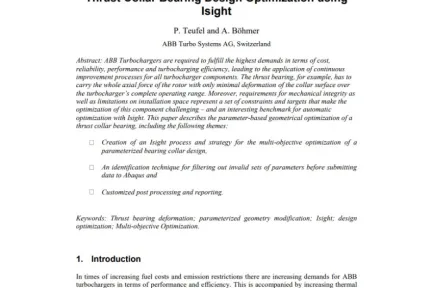 Thrust Collar Bearing Design Optimization using Isight