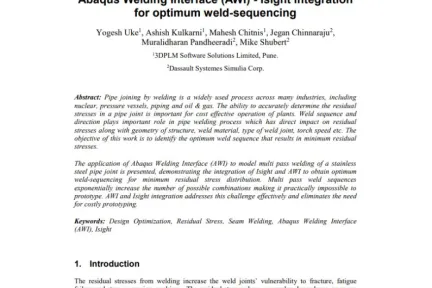 Abaqus Welding Interface - Isight integration for optimum weld-sequencing