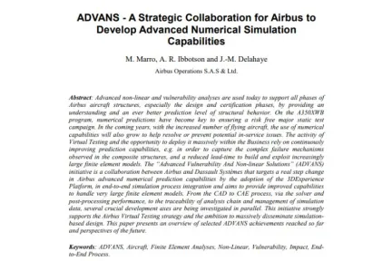 ADVANS - A Strategic Collaboration for Airbus to Develop Advanced Numerical Simulation Capabilities