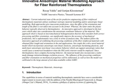 Innovative Anisotropic Material Modelling Approach for Fiber Reinforced Thermoplastics