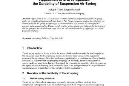 Application of CAE to Optimize the Durability of Suspension Air Spring