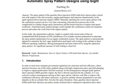 Automatic Spray Pattern Designs using Isight