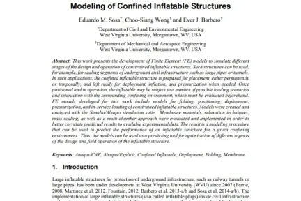 Modeling of Confined Inflatable Structures