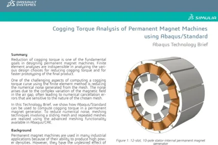 Cogging Torque Analysis of Permanent Magnet Machines using Abaqus/Standard